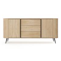 Komoda ryflowana dąb cremona 196 cm 2D3S LAVIA
